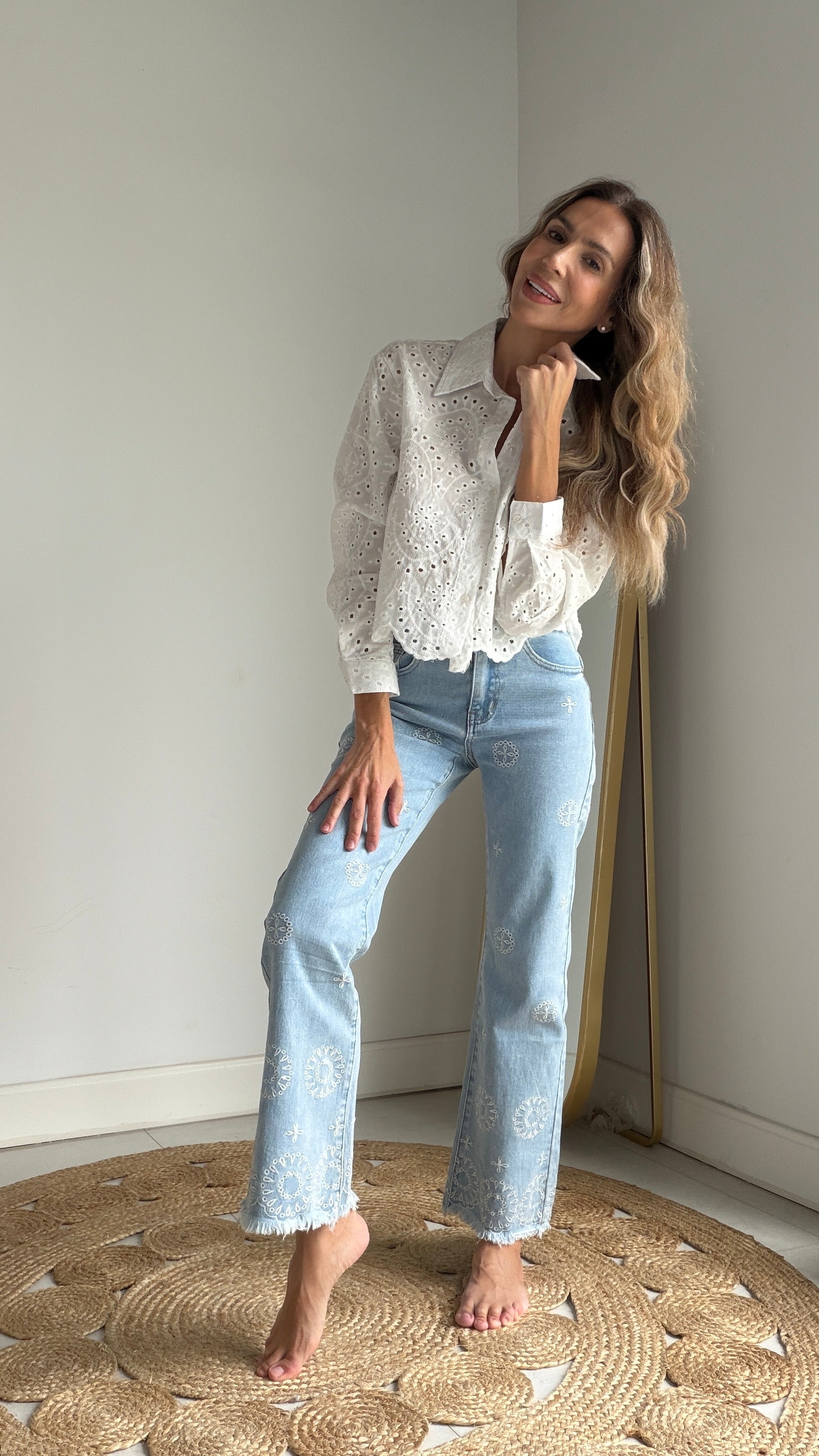 Camisa crop Troquel