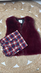 P.R Chaleco de pelo y foulard