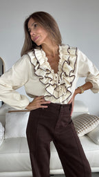 Camisa pana volantes