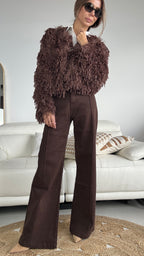 Pantalón vaquero marrón chocolate