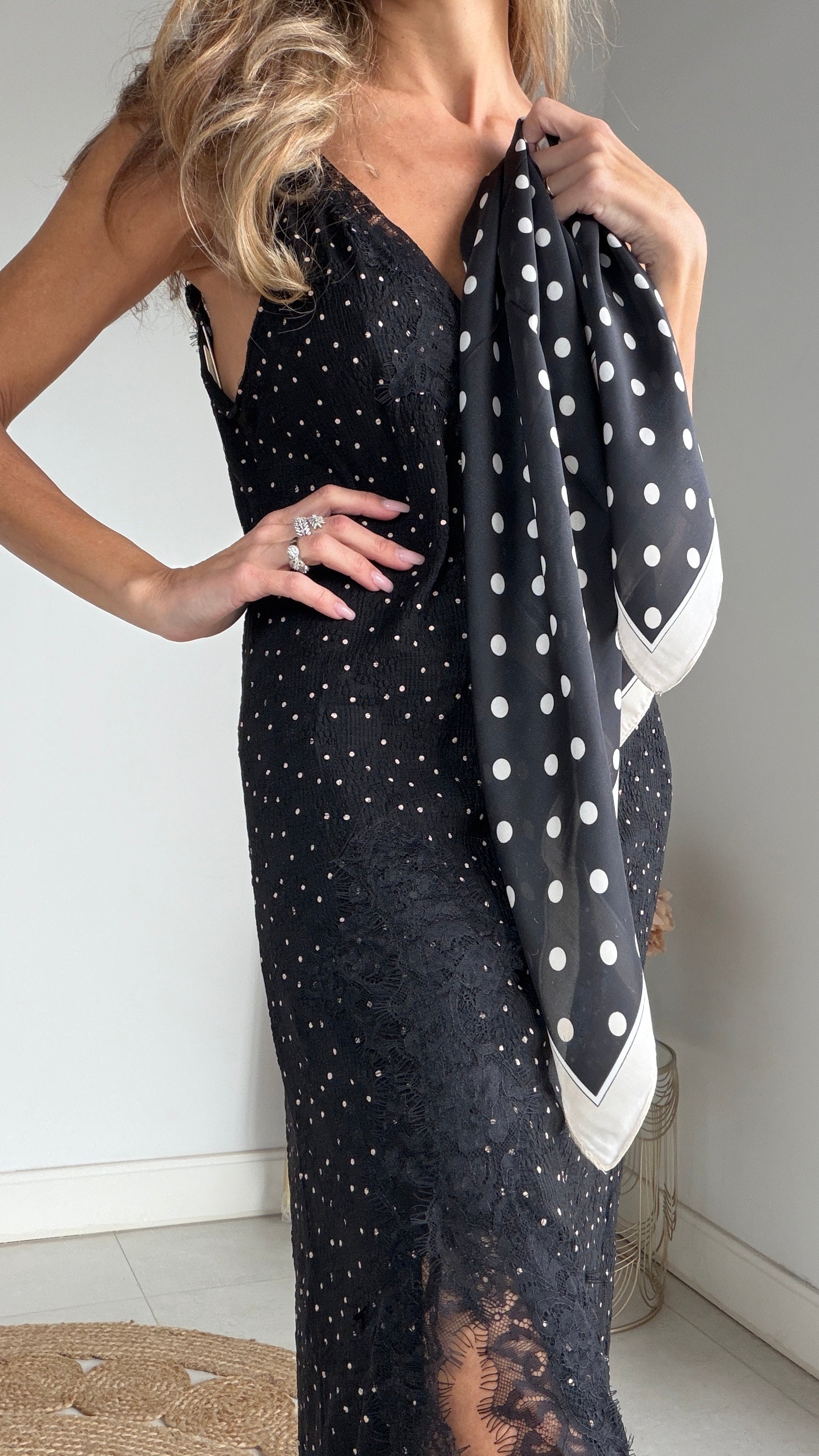 Vestido lencero lunares