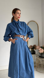 Falda gabardina jean