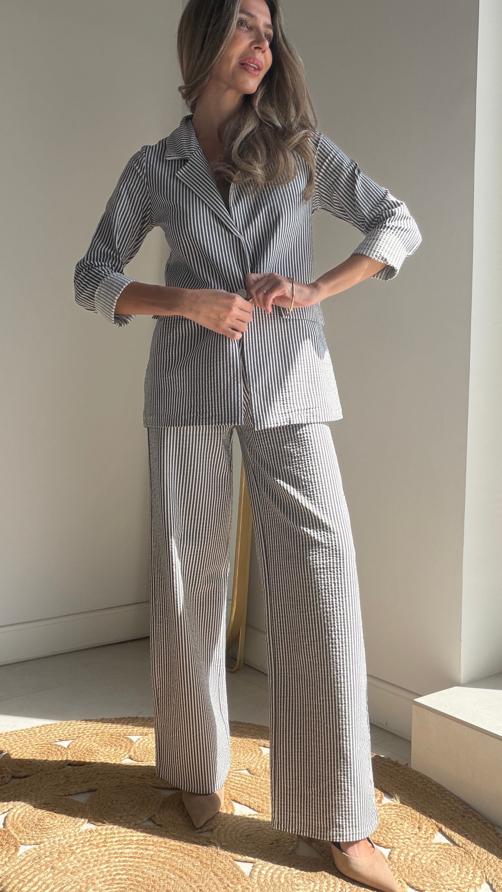 Traje chaqueta rayas