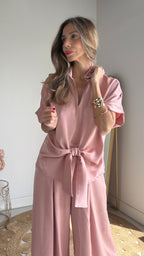 Camisa nudo seda