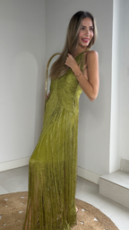 Vestido Flecos drapeado