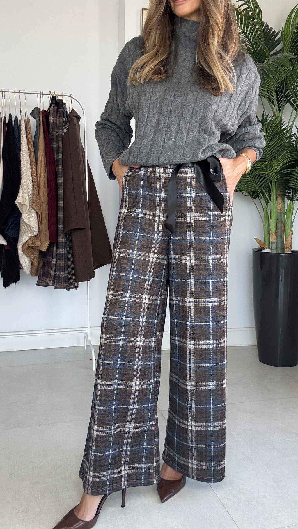 Pantalón de cuadros Navy