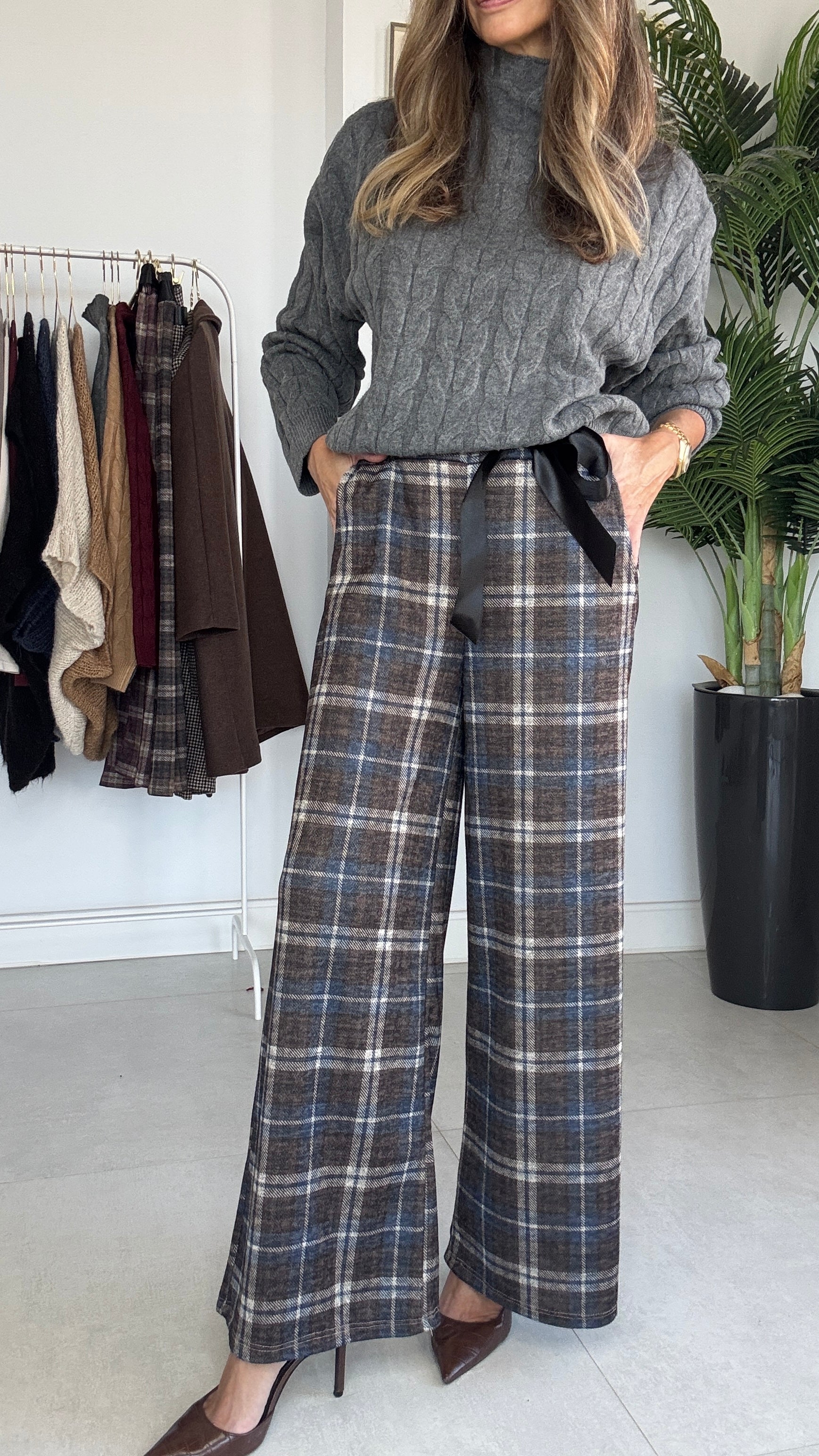 Pantalón de cuadros Navy