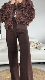 Pantalón vaquero marrón chocolate