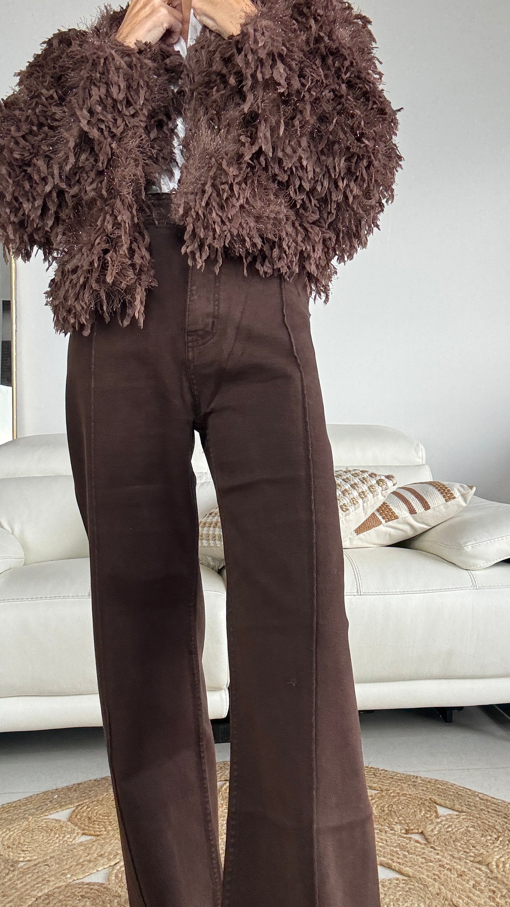 Pantalón vaquero marrón chocolate