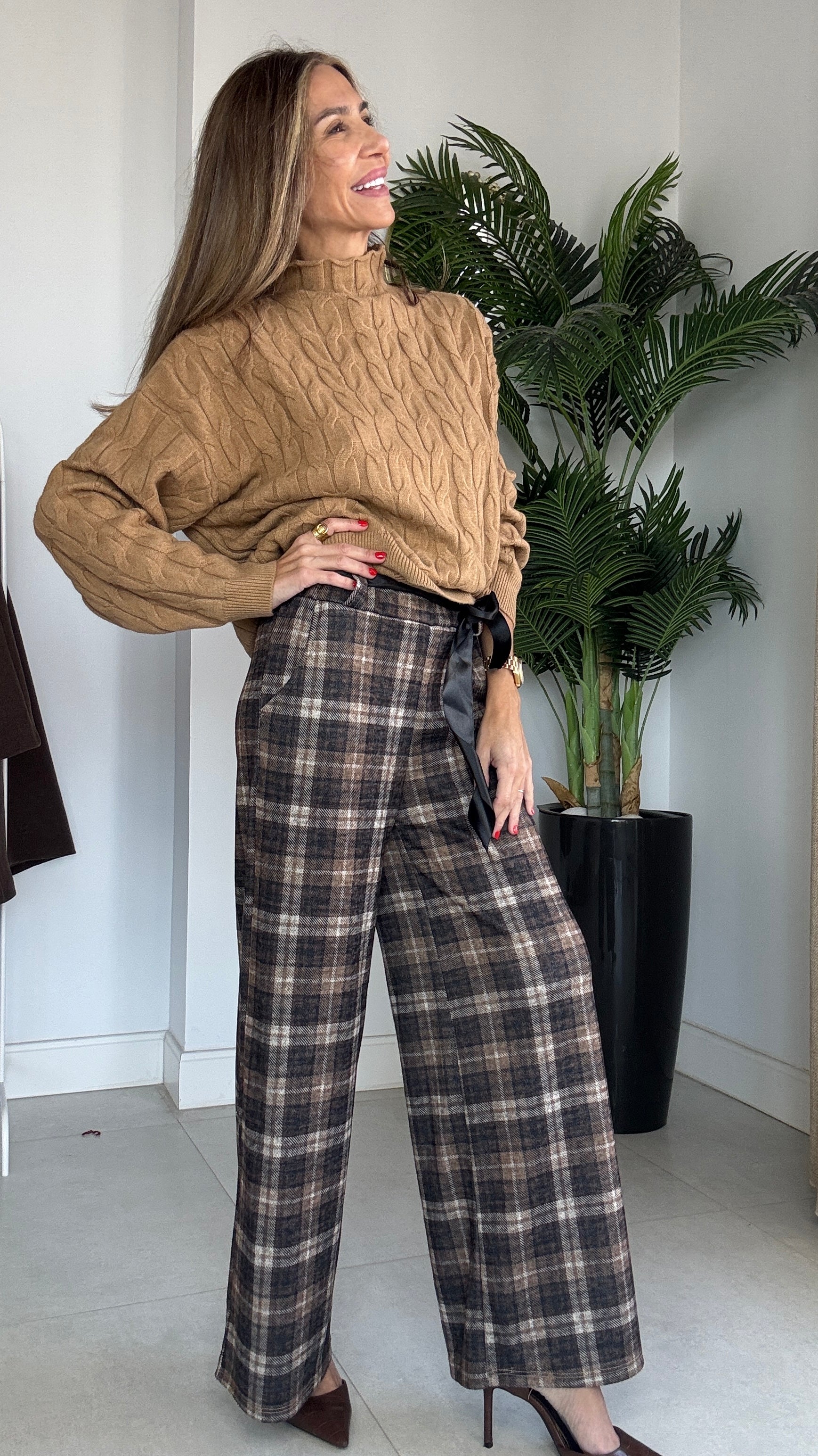 Pantalón de cuadros Navy