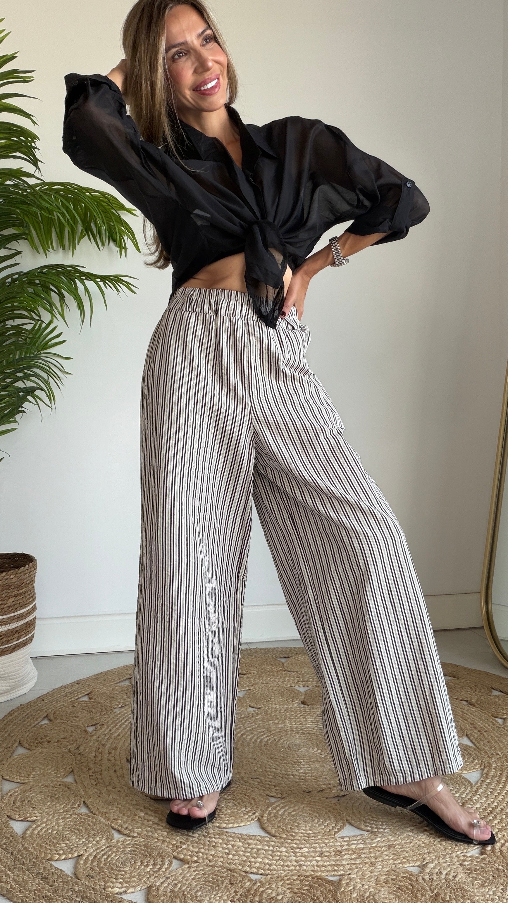 Camisa semitransparente crop