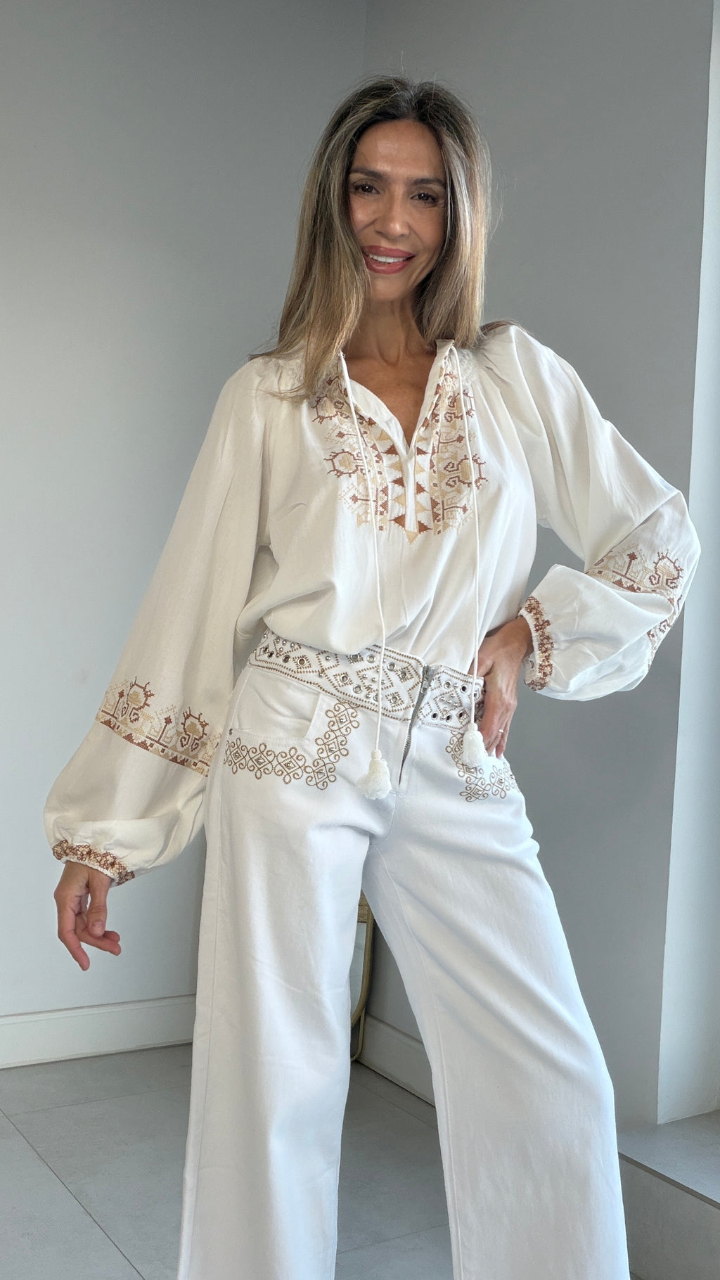 Camisa Boho Blanca