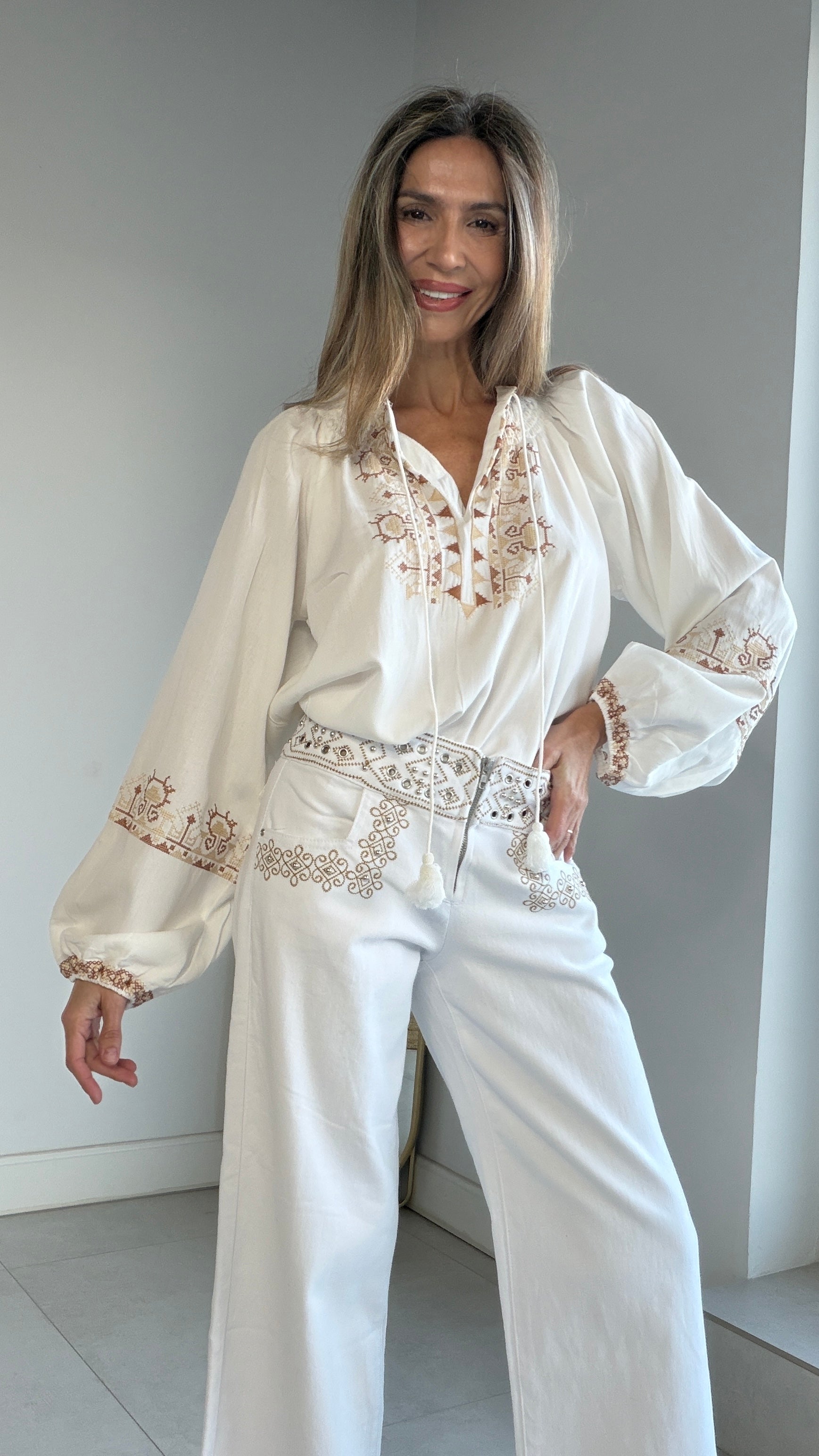 Camisa Boho Blanca