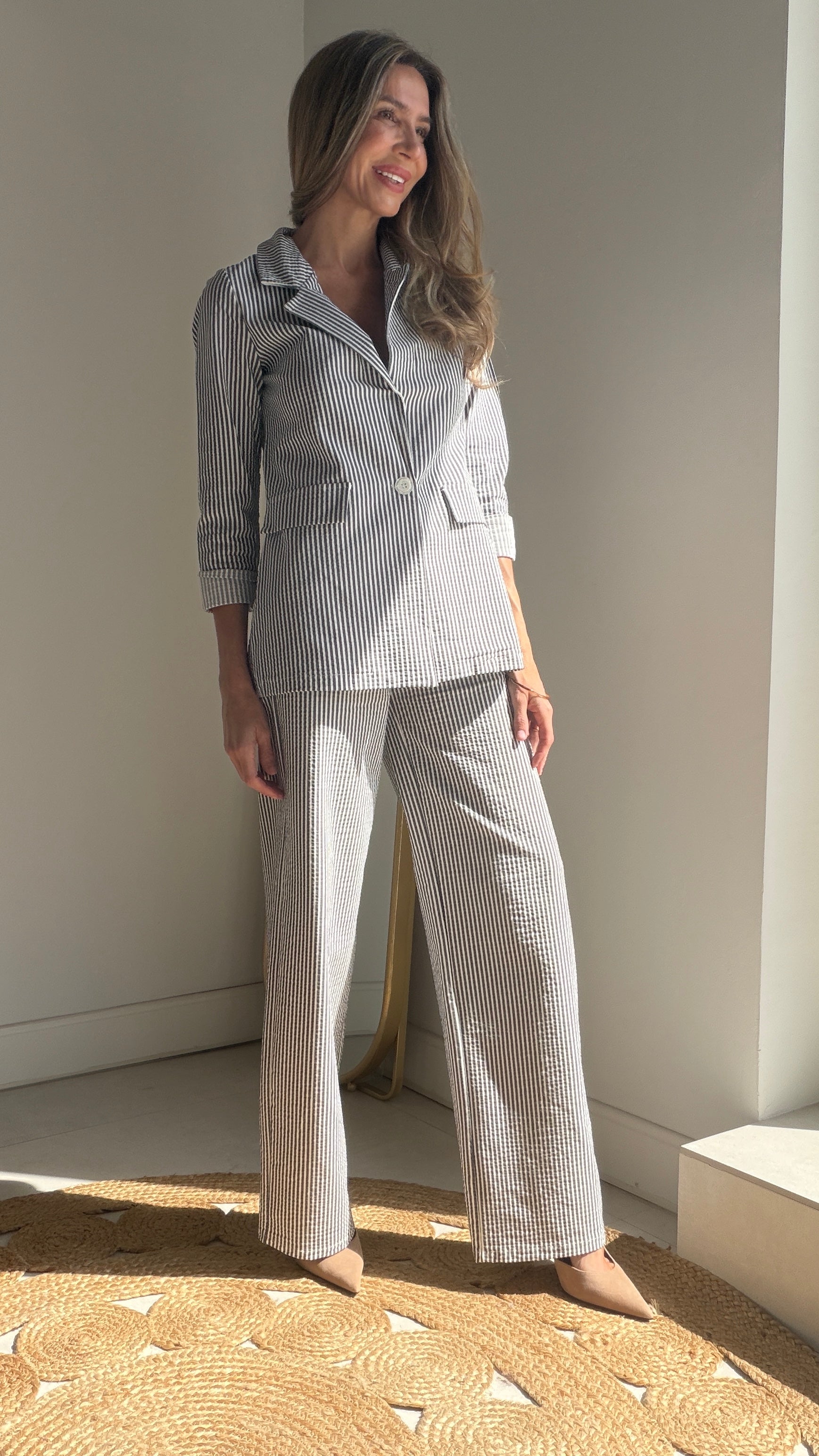 Chaqueta traje rayas