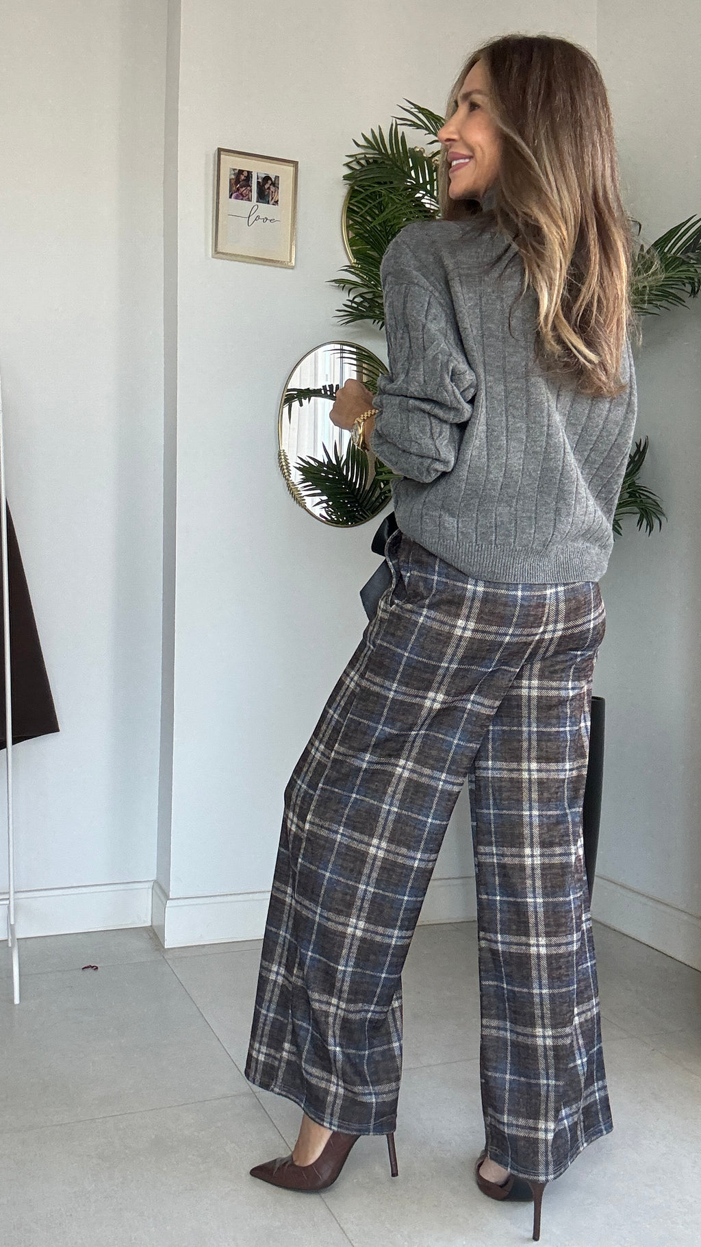 Pantalón de cuadros Navy