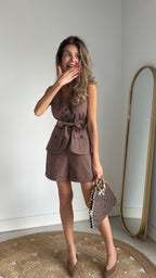 Bolso abanico rafia