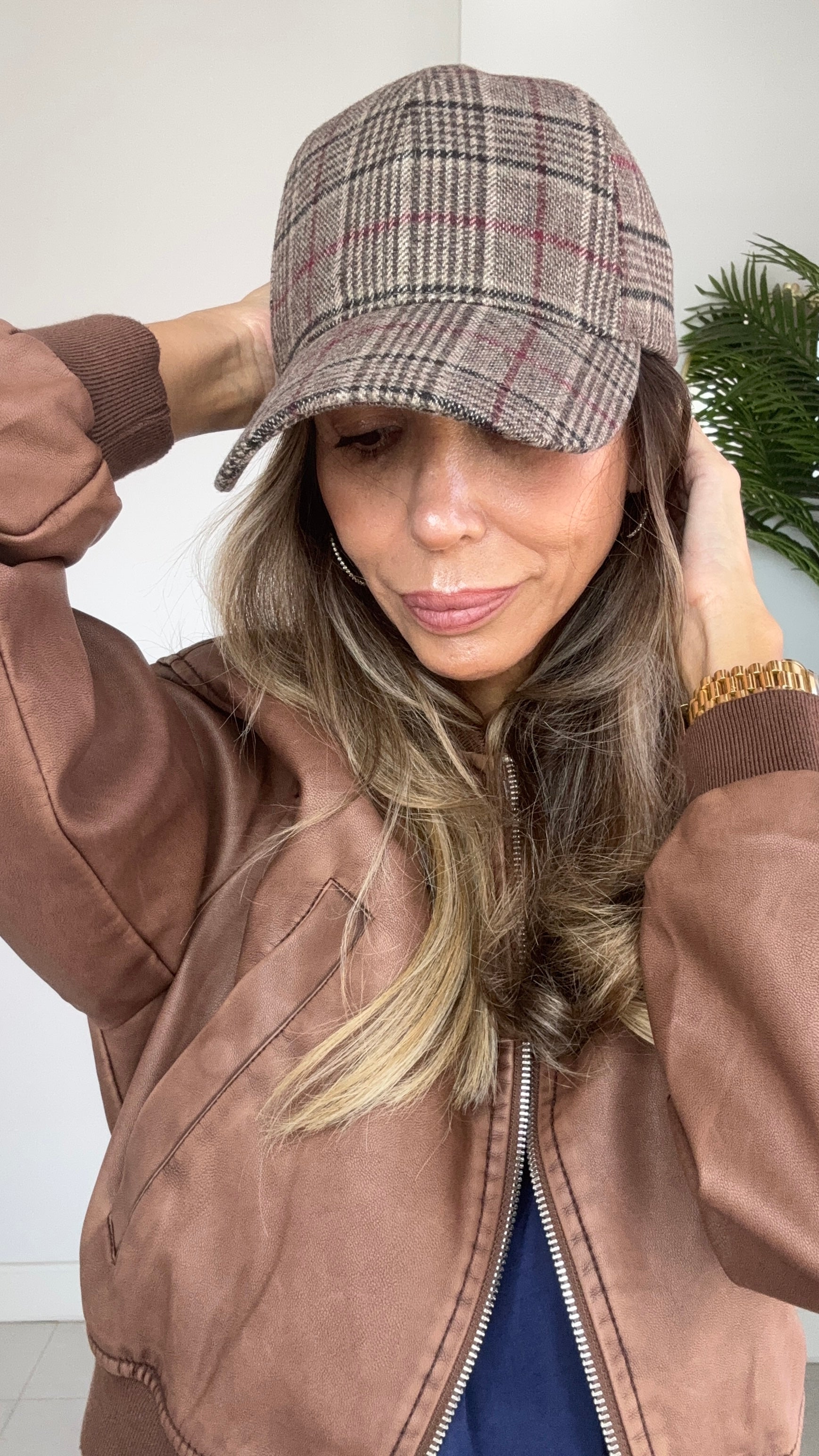 Gorra Sarga Cuadro Irlandés