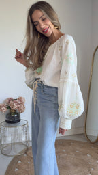 Camisa Boho  pastel