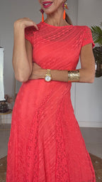 Vestido Rojo Coral