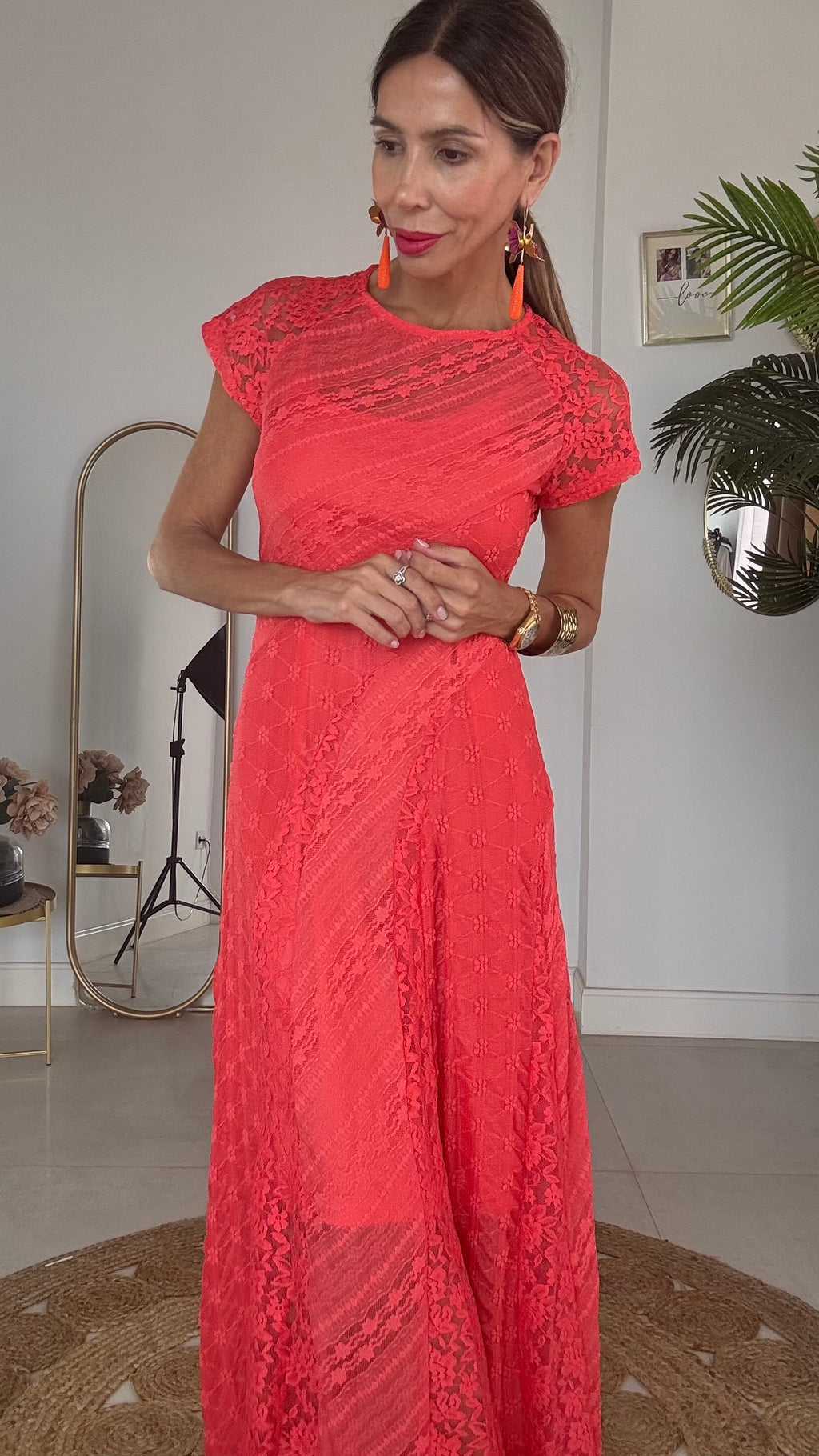 Vestido Rojo Coral