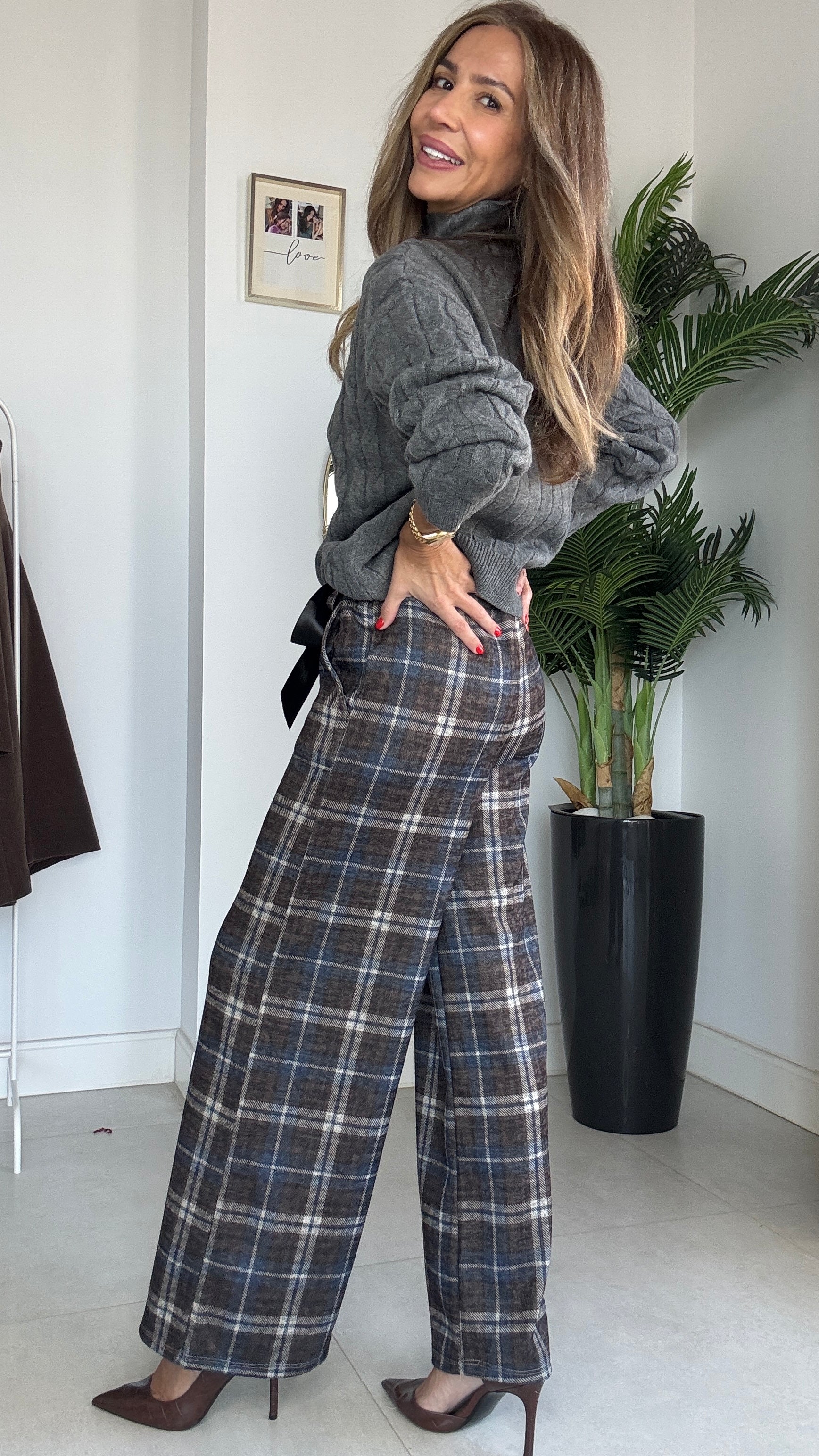 Pantalón de cuadros Navy