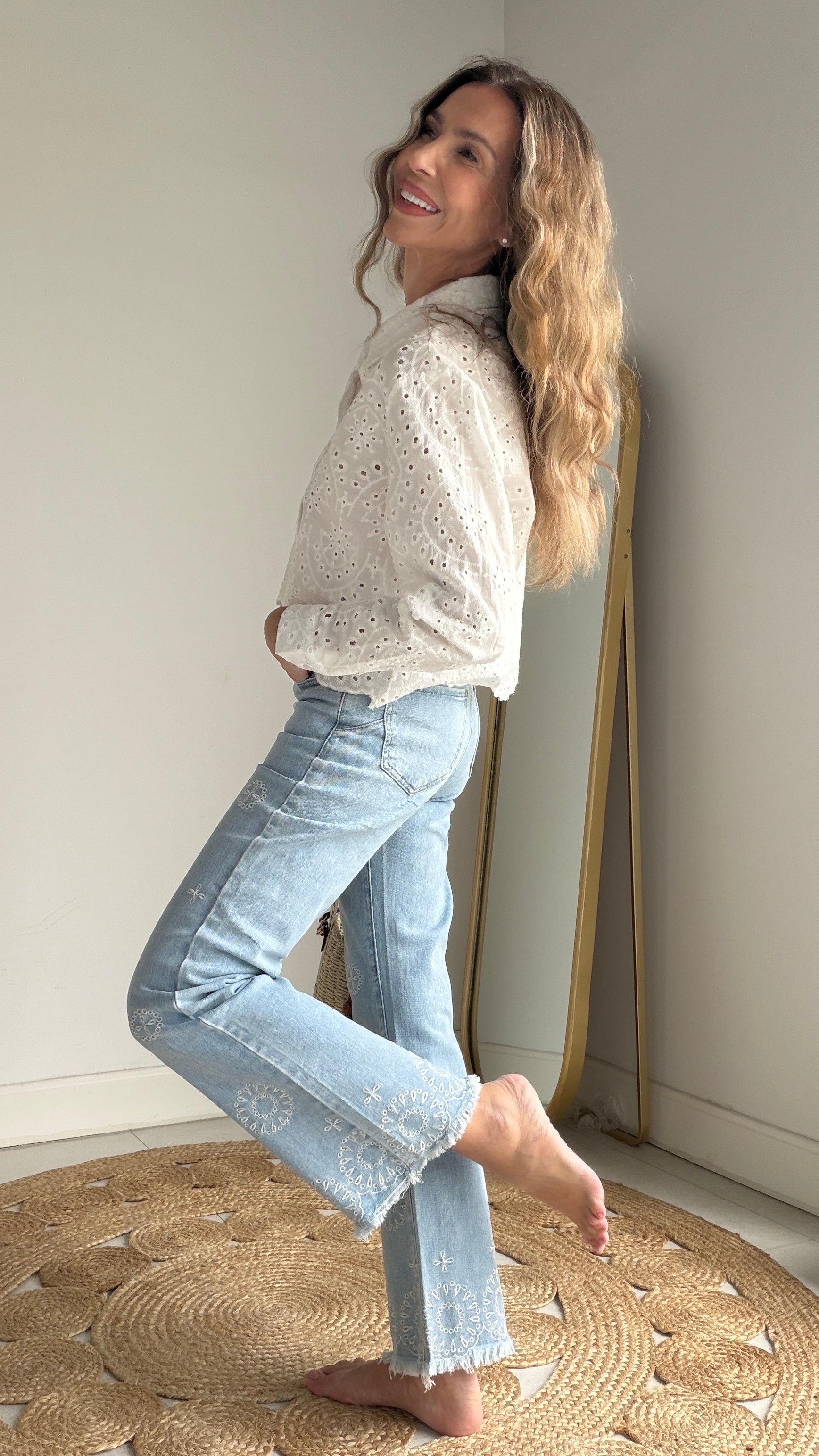 Camisa crop Troquel