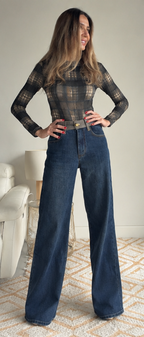 Pantalón vaquero Tartán