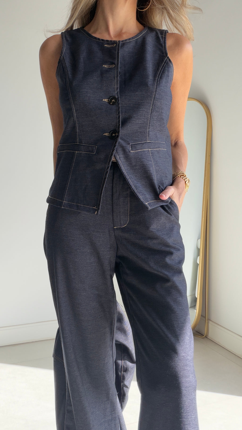 Traje 3 piezas Denim