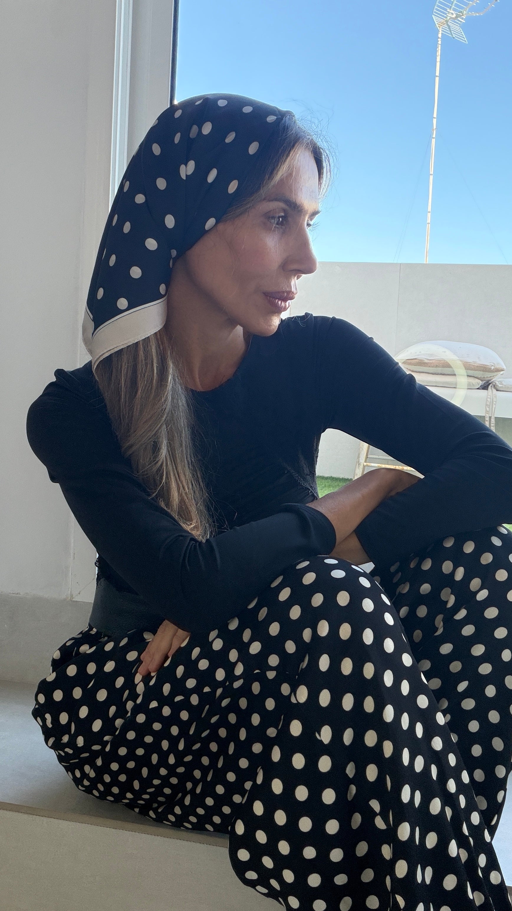 Pantalón bombacho lunares
