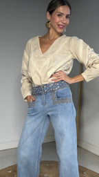 Pantalón Boho azul jean
