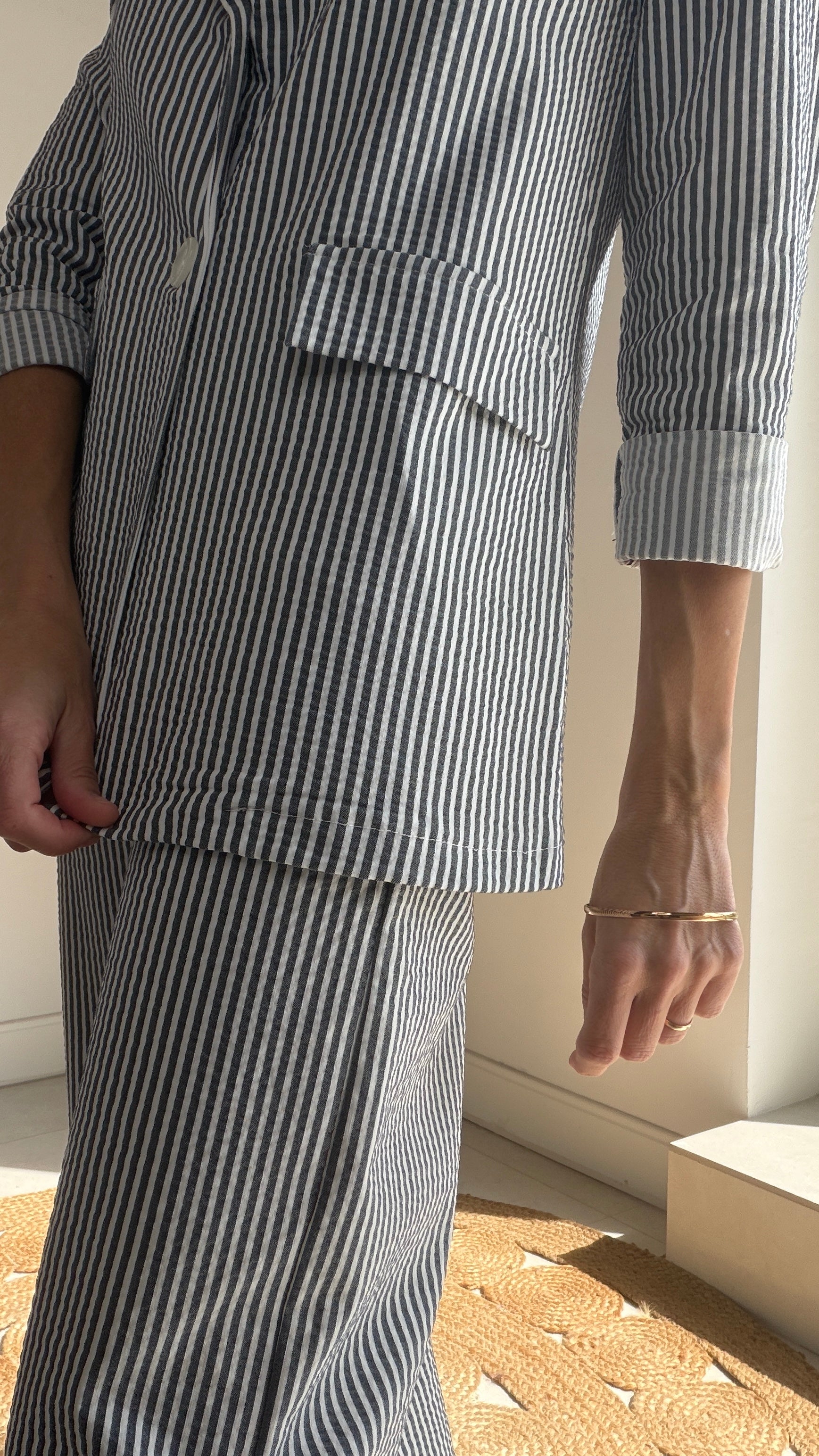 Traje chaqueta rayas