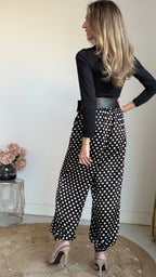 Pantalón bombacho lunares