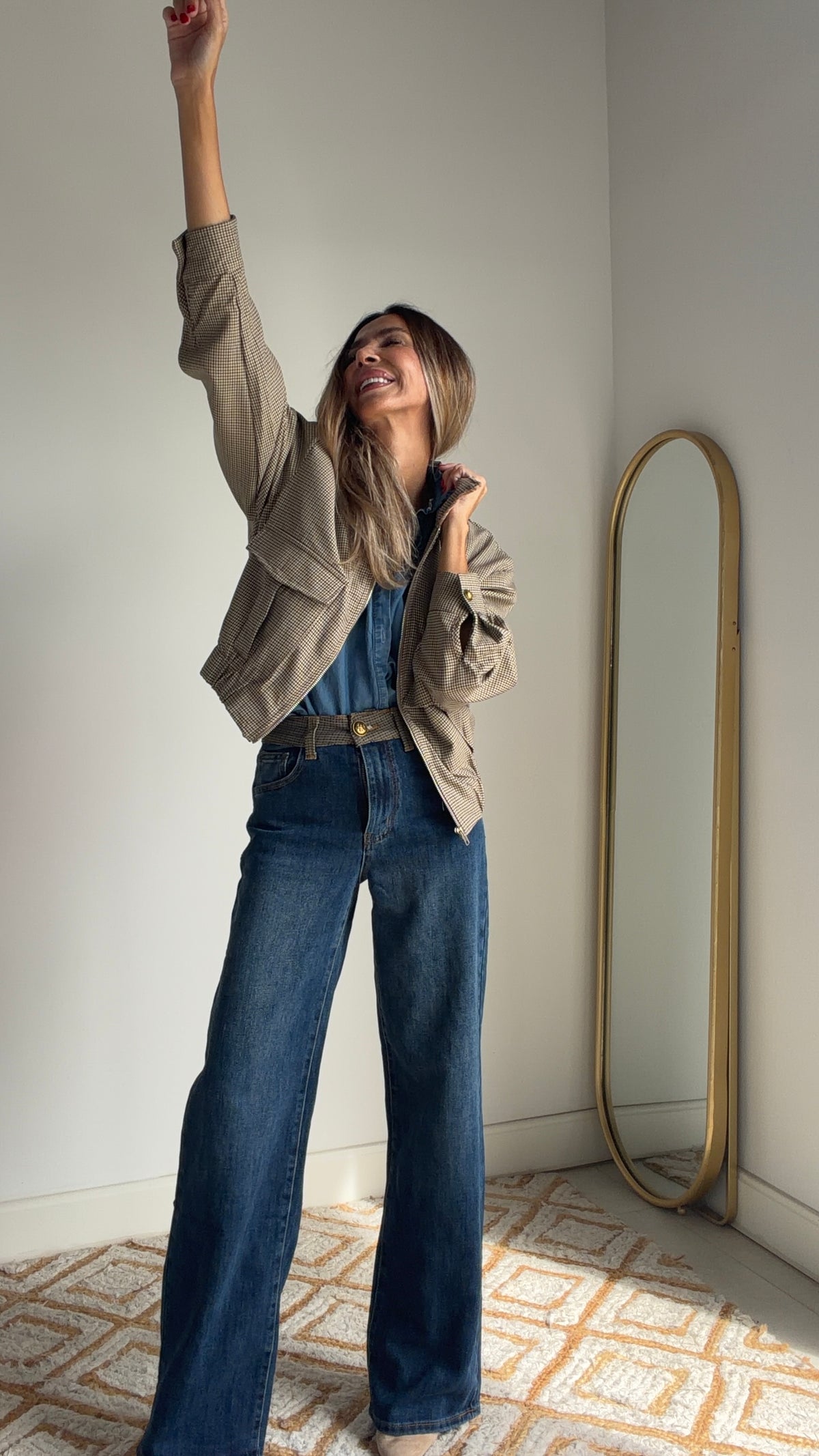 Pantalón vaquero Tartán