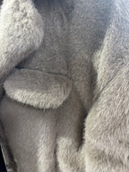 Chaqueta de pelo crop top