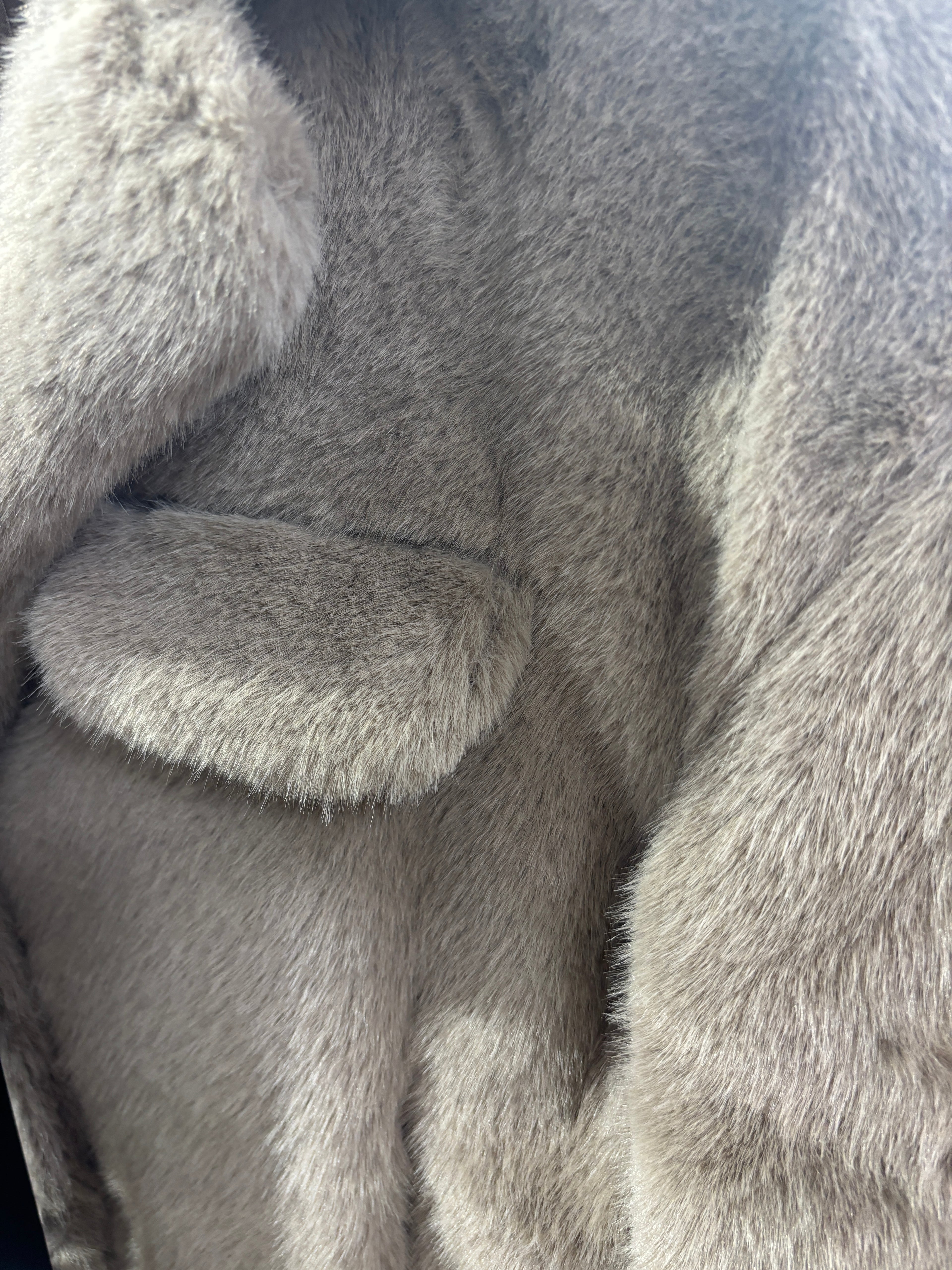 Chaqueta de pelo crop top