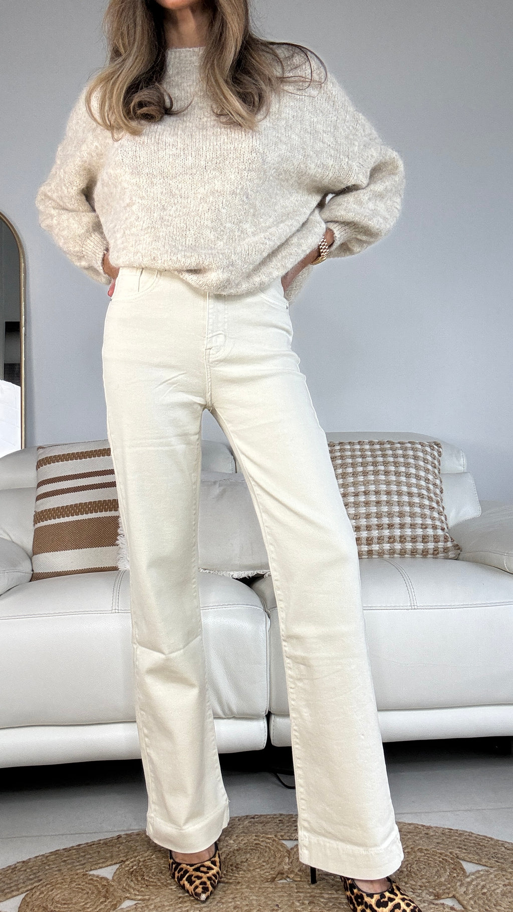 Pantalón vaquero Ivory blanco