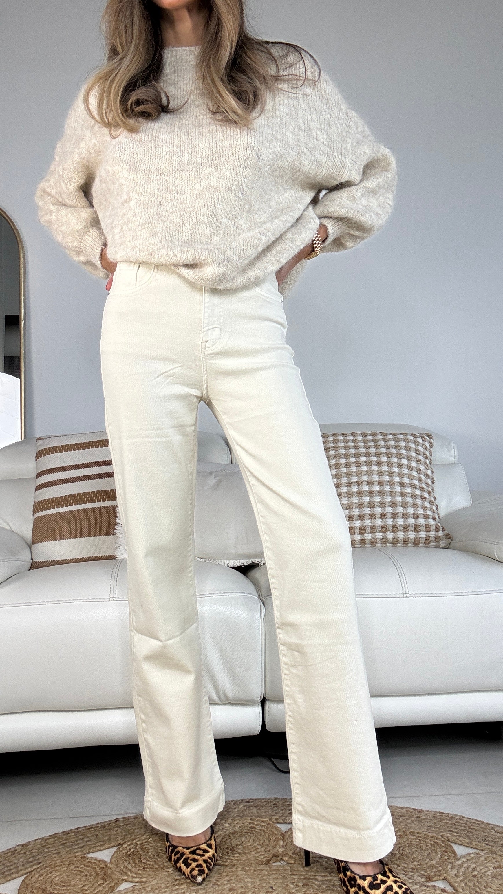 Pantalón vaquero Ivory blanco