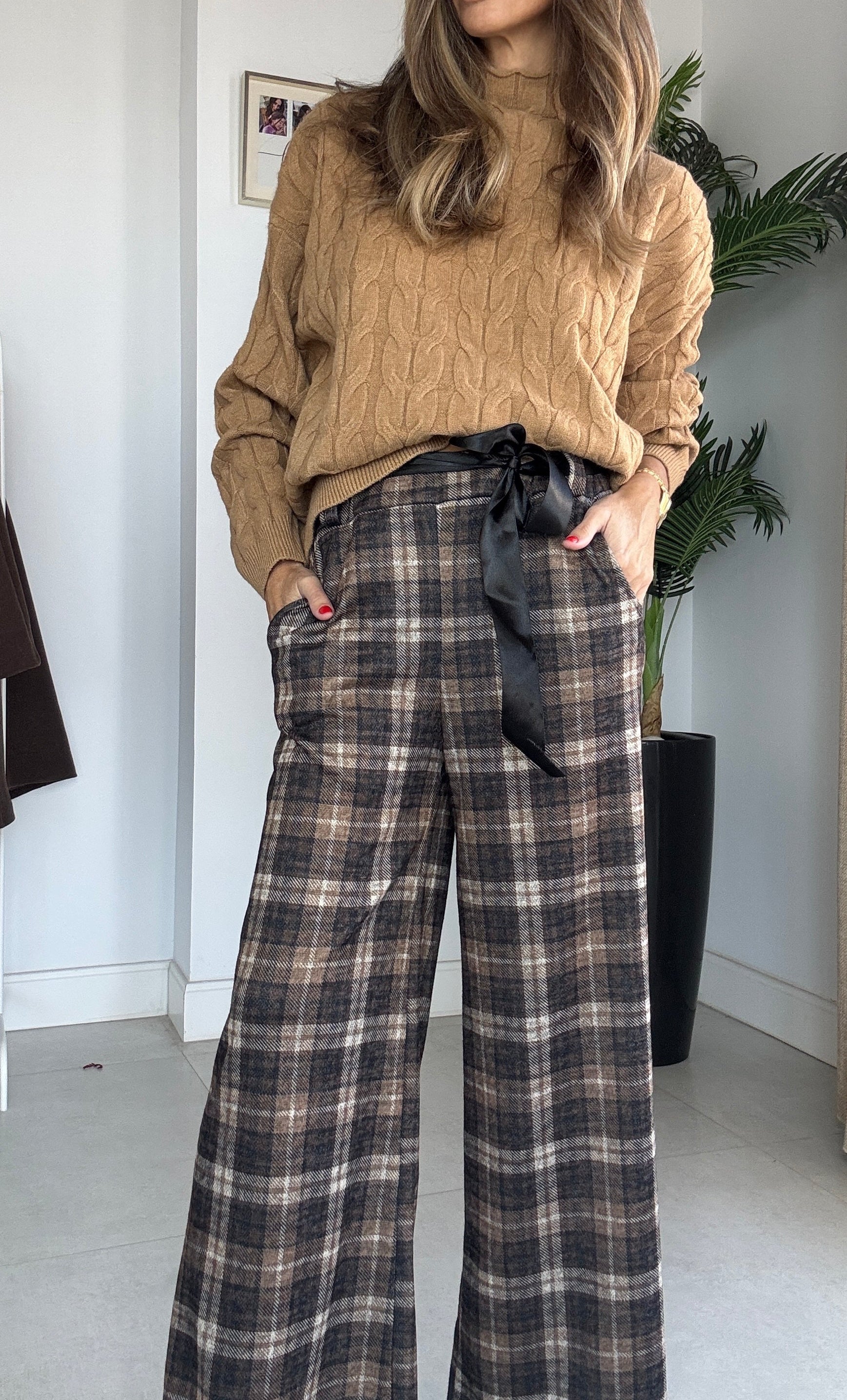 Pantalón de cuadros Navy