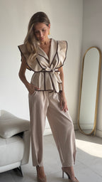 Pantalón bombacho botón