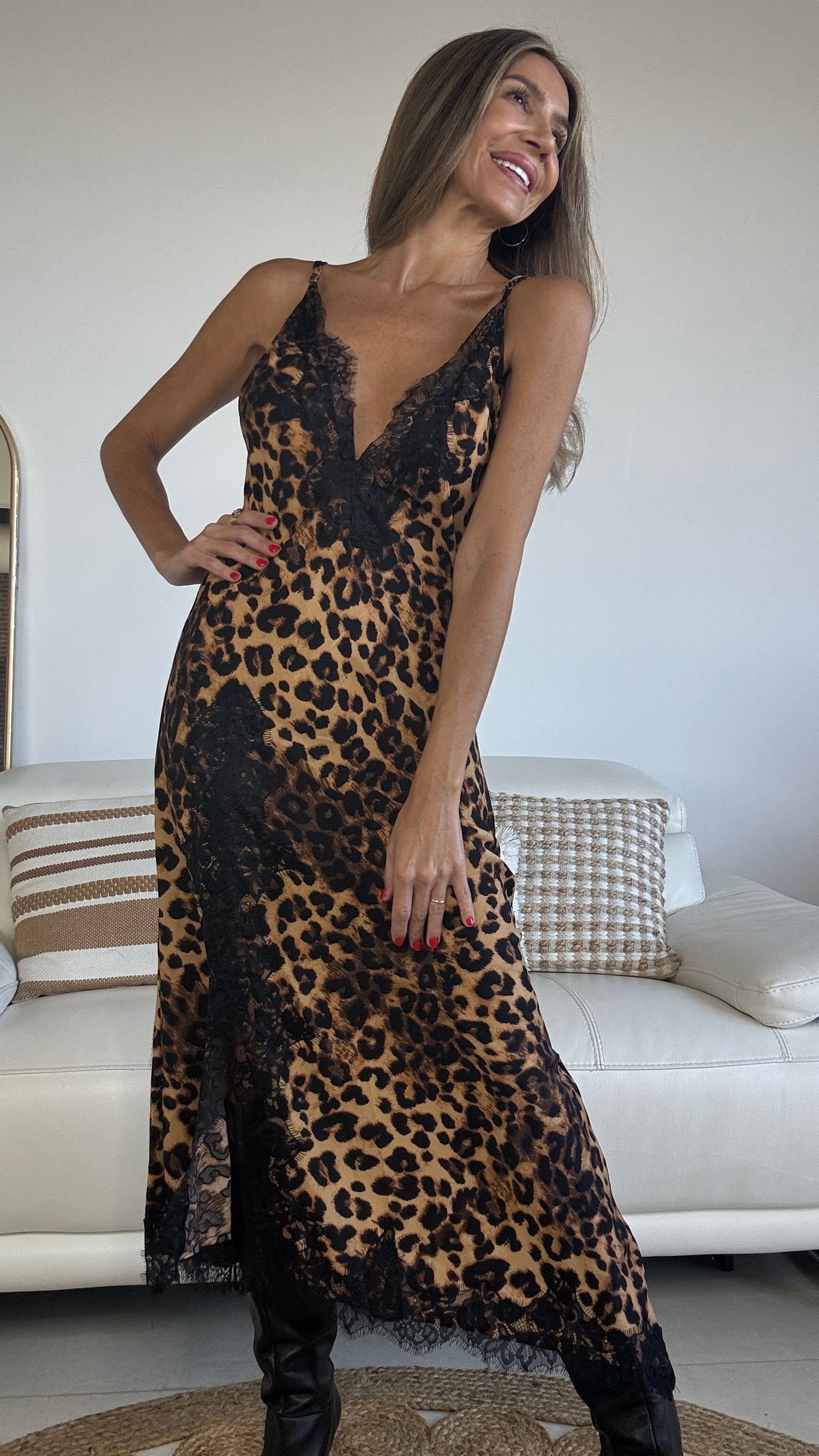 Vestido lencero animalprint