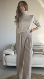 Jersey cuello alto básico