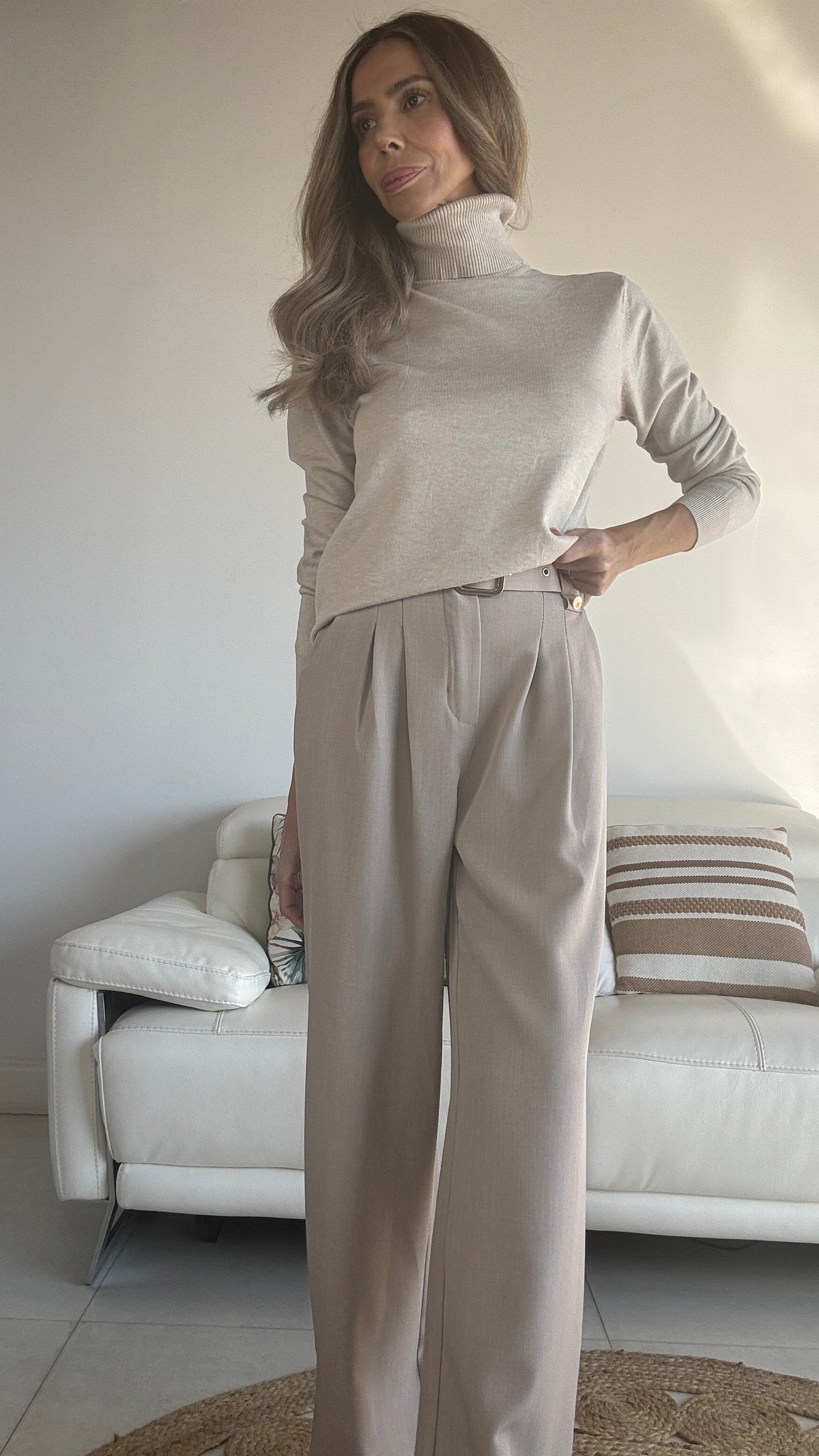 Jersey cuello alto básico