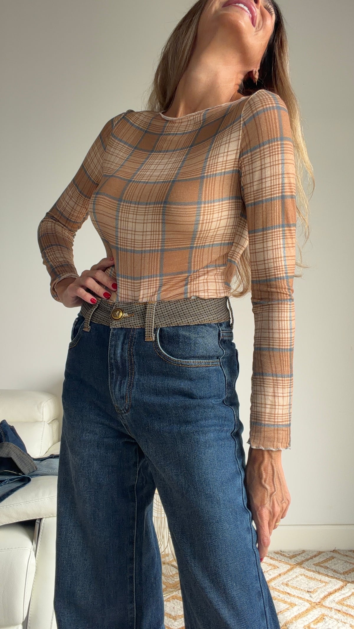 Camiseta intimi cuadros