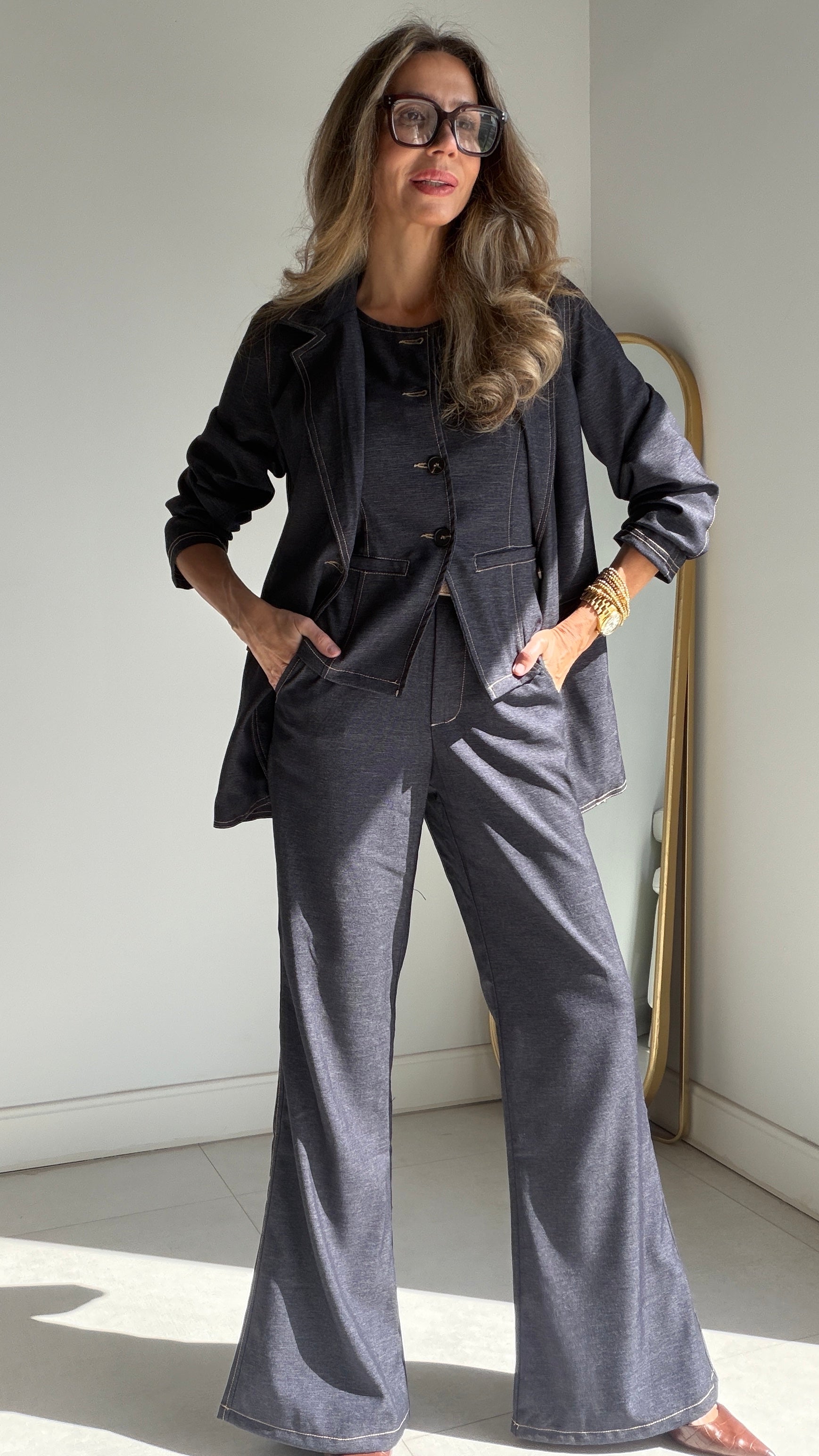 Traje 3 piezas Denim