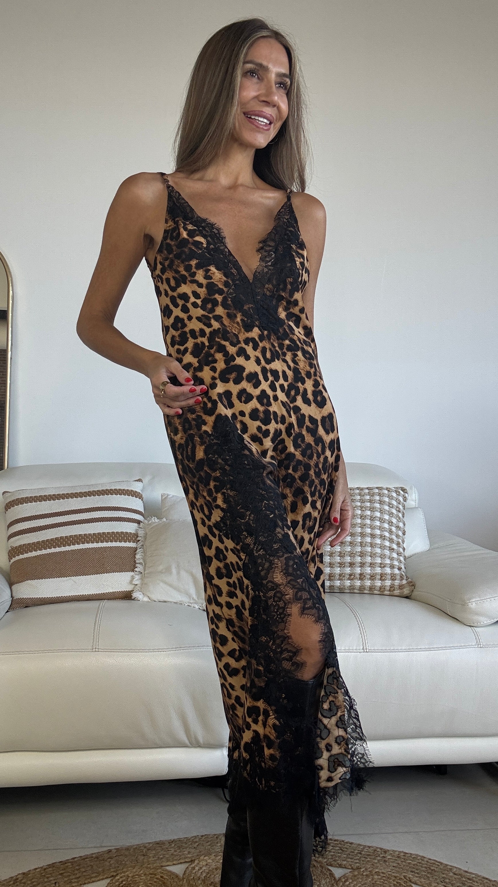 Vestido lencero animalprint