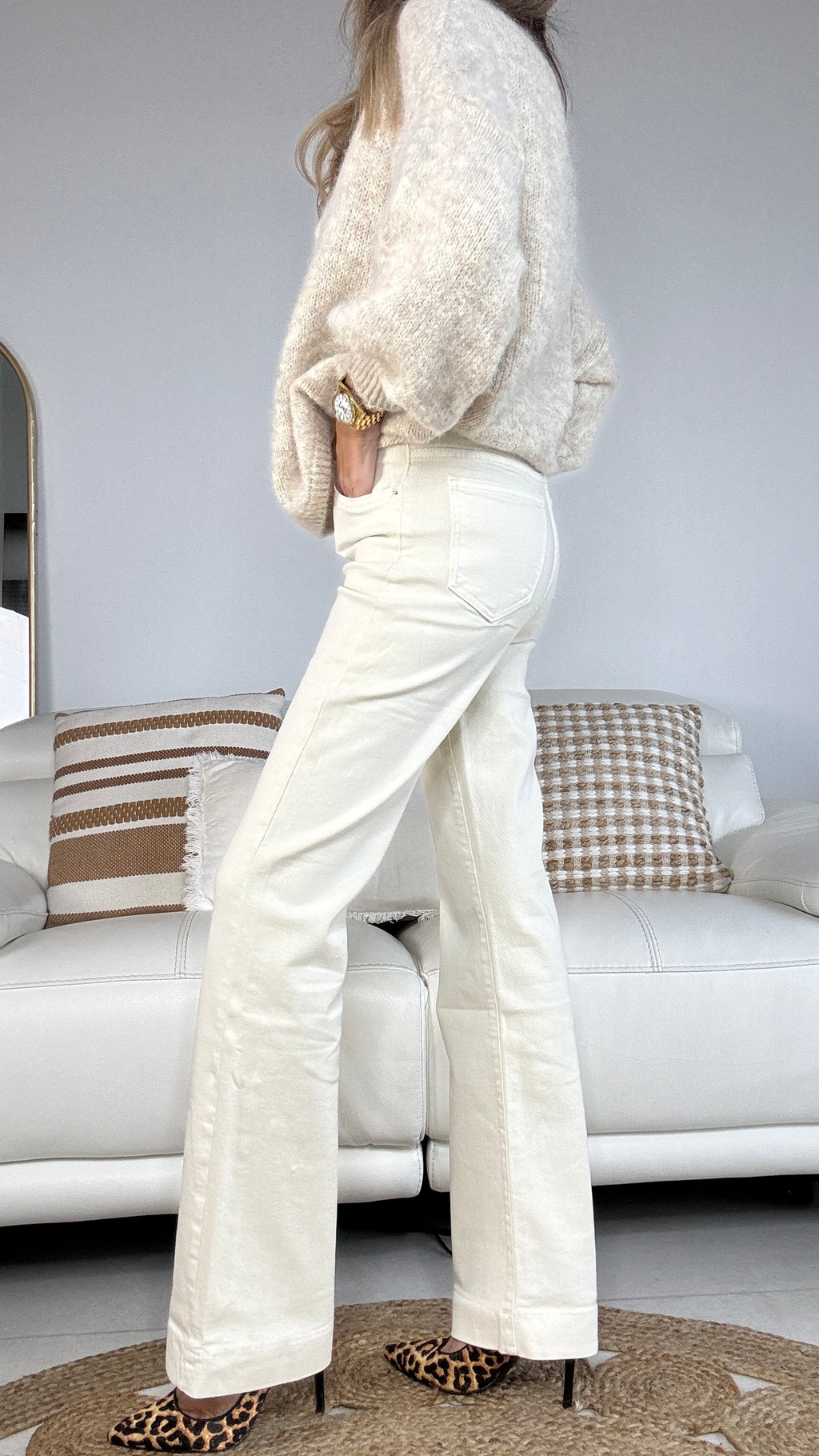 Pantalón vaquero Ivory blanco