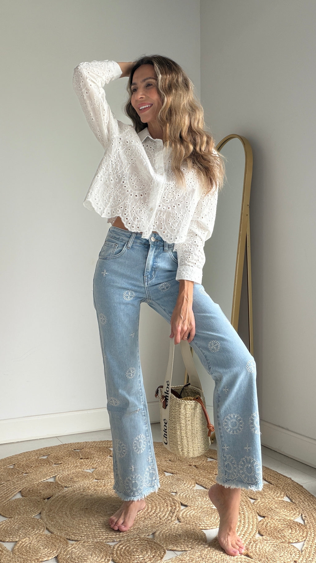 Camisa crop Troquel