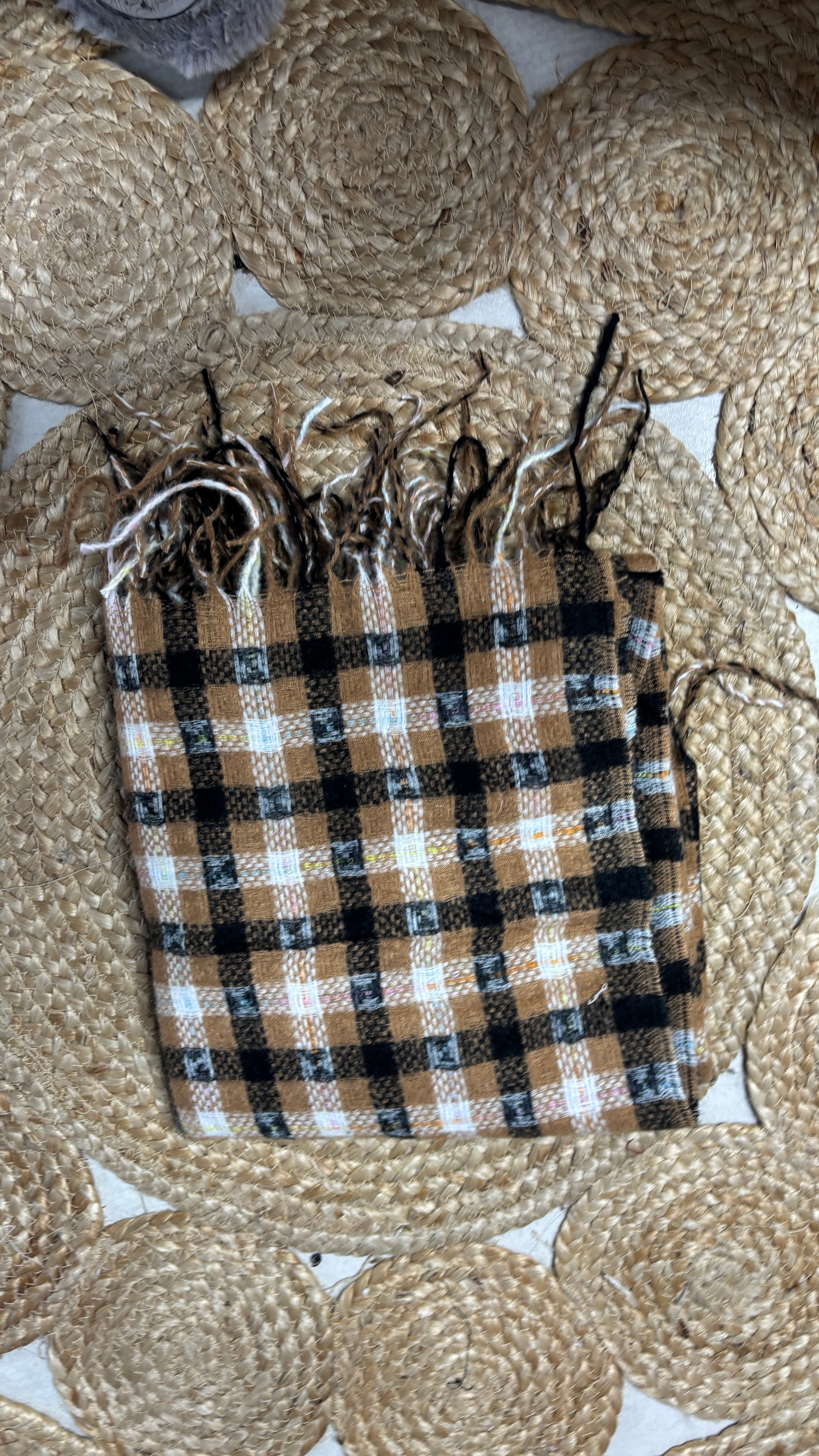 P.R Chaleco de pelo y foulard