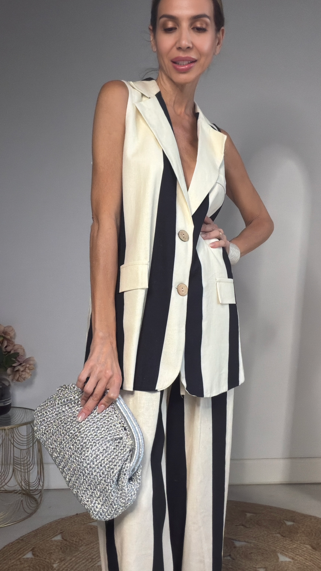 Set lino rayas