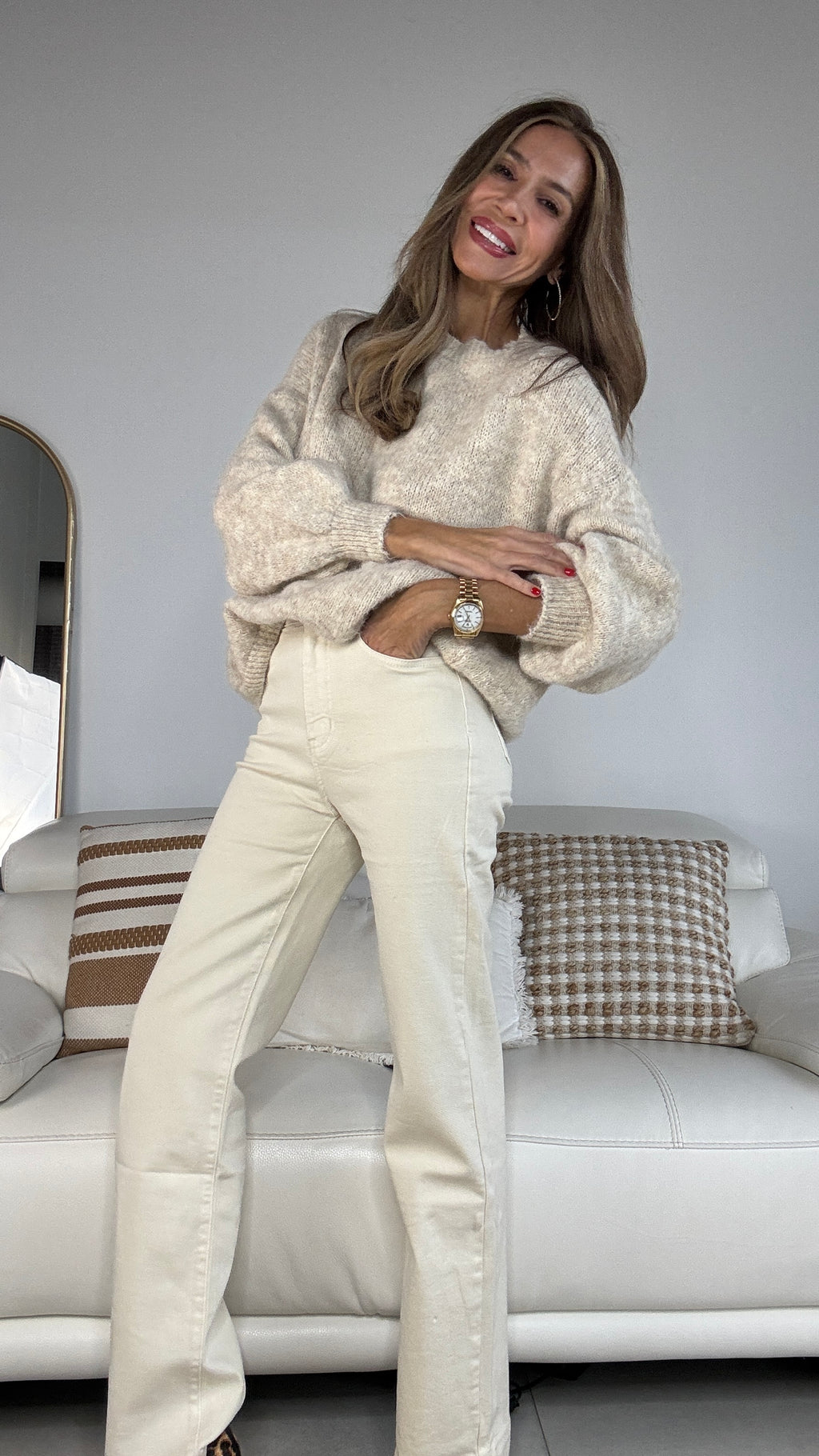 Pantalón vaquero Ivory blanco